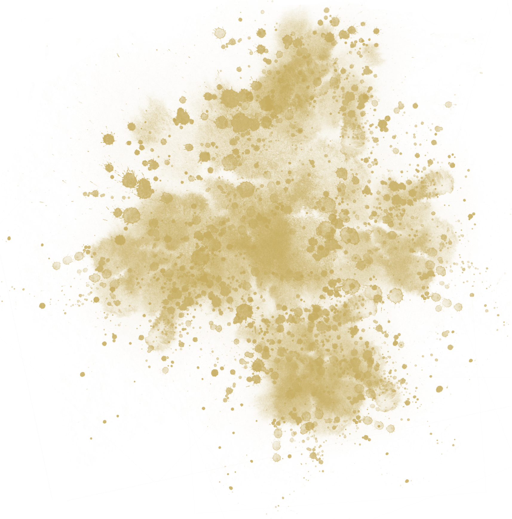 Watercolor Brushstroke Splatter Splash Gold